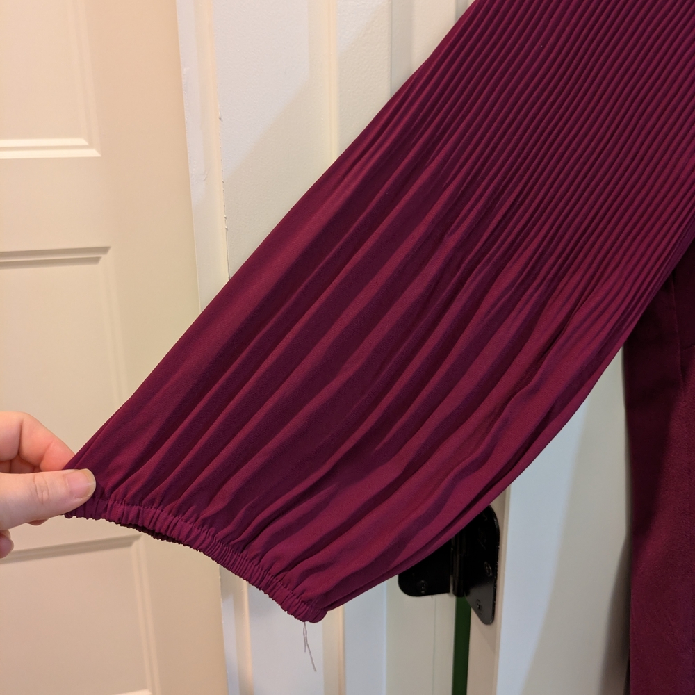 Adrianna Papell Rich Purple Blouse - Picture 4 of 13